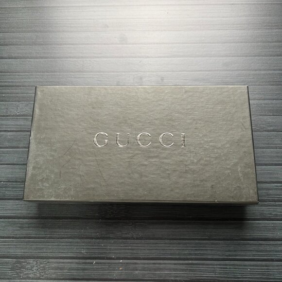 Gucci Wallet Canvas Leather Navy Round Zip Long Wallet Authentic|Used - Picture 4 of 4